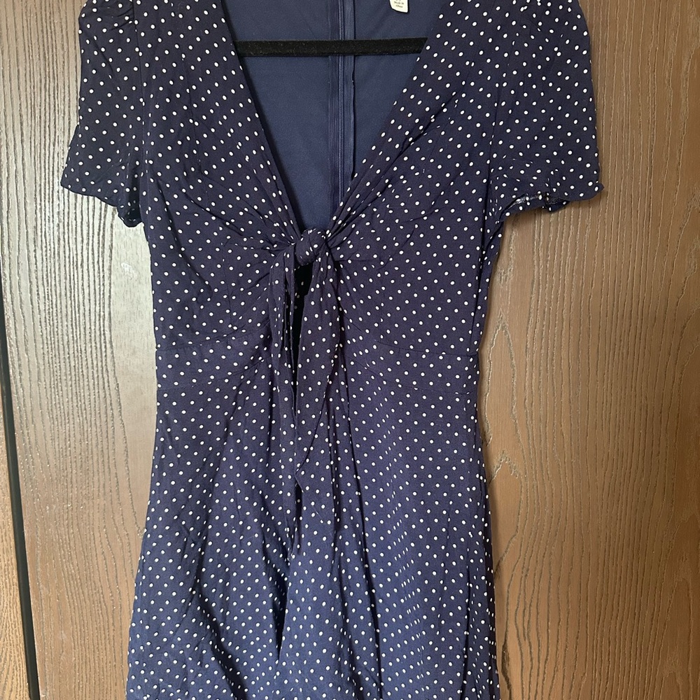 Miami Navy and White Polka Dot Shortsuit